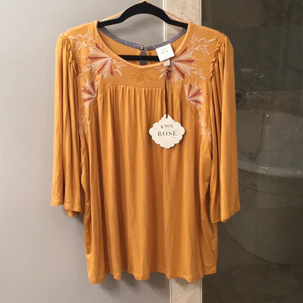 ⏰ LAST CHANCE SALE ⏰ NWT Knox Rose Sahara Gold top size XXL